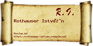 Rothauser István névjegykártya